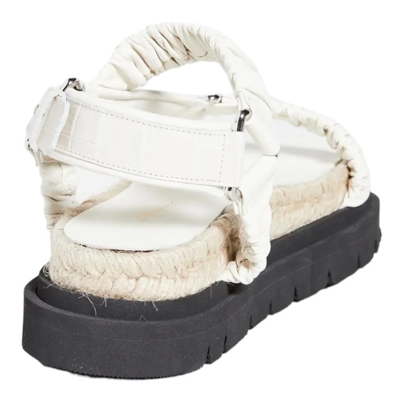 3.1 PHILLIP LIM Noa White Espadrille Platform Strappy Sandal Size EU 41 US 10 - Picture 4 of 8